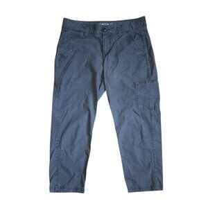 Eddie Bauer Pants Womens Size 4 Solid Grey Gray Hiking Outdoor Crop Pockets